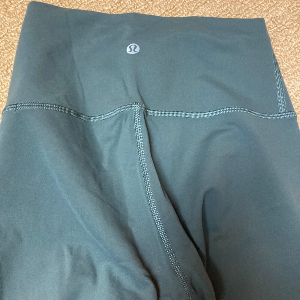 Lululemon Wunder Under High-Waisted Dark Green Leggings 4 Activewear Yoga Pants - Picture 4 of 6